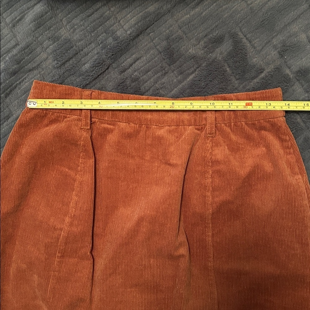 Grace & Lace Corduroy Mini Skirt in Warm Orange size 8 - Picture 3 of 5